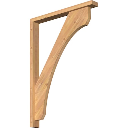 Ekena Millwork Legacy Block Smooth Bracket w/ Offset Brace, Western Red Cedar, 3 1/2"W x 30"D x 42"H BKT0402X30X42LEC05SWR